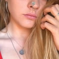 thumbnail image 3 of Welling Nose Ring Glitter Heart Shape Rhinestone Alloy Stylish Fake Nose Ring for Party, 3 of 10