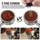 thumbnail image 3 of 2 en 1 53,3 Mm Espresso Tamper & WDT Tool, Tamper de Café con Agitador, Herramienta de Prensado de Espresso de Acero Inoxidable (Negro), 3 of 7