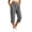 Dark Gray, variant on SBYOJLPB Women's Capris Pants Elastic High Waist Casual Cropped Trousers with Pockets