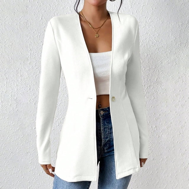 Vestes pour Femmes, Débardeurs Décontractés Réguliers Unis Confortables à Manches Longues à Col en V pour Femmes, Cadeaux pour Femmes, G
