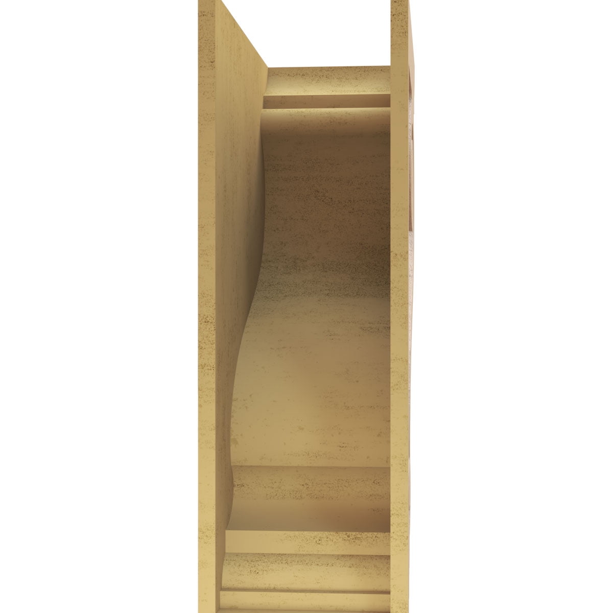 12"W x 24"D x 36"H Classic Scroll Rough Cedar Woodgrain TimberThane Corbel, Primed Tan