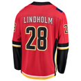thumbnail image 2 of Elias Lindholm Calgary Flames NHL Fanatics Breakaway Home Jersey, 2 of 2