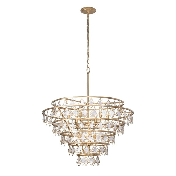 386C10FG Varaluz Lighting Fleur - 10 Light Chandelier In Industrial Style-27.25 Inches Tall and 36 Inches Wide     -Traditional Installation