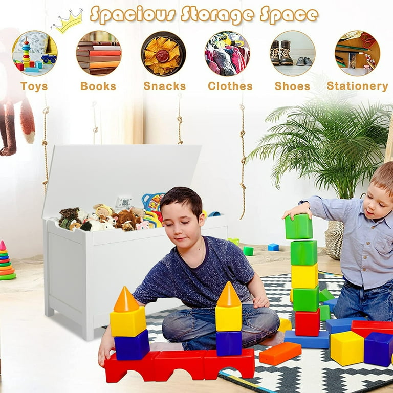 Wooden Toy Chest Storage Box / Bench Seat Kids Furniture 27 x 16 x 1 –