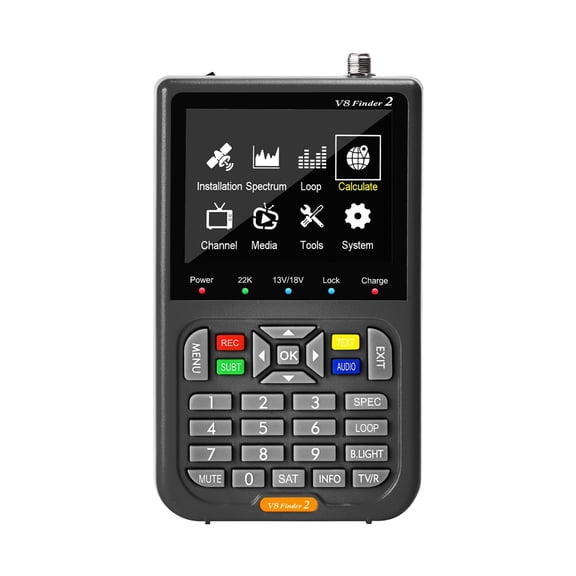 Digital Satellite Signal Meter Upgraded TV DVB-S/S2/S2X Receiver Sat Detector 4000mAh Large Capacity Satellite Signal Finder ,Easy to Operate