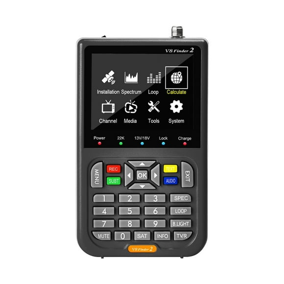 Digital Satellite Signal Meter Upgraded TV DVB-S/S2/S2X Receiver Sat Detector 4000mAh Large Capacity Satellite Signal Finder ,Easy to Use