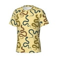 thumbnail image 3 of Yiaed Various Snake Print Mens Short Sleeve Tight Fit T-Shirt, Crewneck Casual Tee-X-Large, 3 of 5