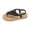 Black, variant on Womens Toe Post Sandals Floral Slide Shoes For Women Summer Beach Arch Support Casual Footwear White US:6