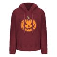 thumbnail image 4 of Sakmal Plus Size Womens Hoodies Red Pumpkin Print Halloween Pullover Sweatshirts Fashion Hoodies with Pockets, 4 of 5