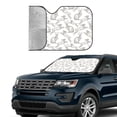 thumbnail image 2 of Yiaed Hand Drawn Rabbit Print Car Windshield Sunshade Front Auto Car Front Window Sun Shade Foldable Sun Visor Shield Cover Auto Accessories for Sedan SUV Truck-Medium, 2 of 5
