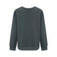 thumbnail image 6 of ManxiVoo Women's Everyday Round Neck Long Sleeve Sweatshirt Cozy Fall and Winter Casual Wear L Size Navy, 6 of 10