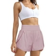 thumbnail image 3 of Franhais Women’s Casual Sport Shorts with Lining Fashion Solid Color High Waist Running Short Pants, 3 of 9