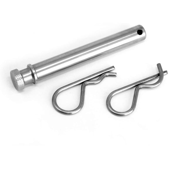LFPartS 100% Stainless Steel Trailer Hitch Pin Keeper Grip Clip Kit (Will Fit 2 1/2" receivers)