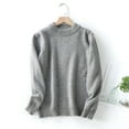 thumbnail image 3 of Cethrio Kids Girls Pullover Sweaters, Long Sleeve Crewneck Knitting Cotton Warm Fall Winter Clothing Gray Size 3-4T, 3 of 5