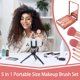 thumbnail image 4 of Juego de 5 brochas de maquillaje con estuche con espejo, brochas de maquillaje suaves, brochas de maquillaje cosméticas, brochas de maquillaje para uso diario, base en polvo (rosa), 4 of 5