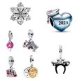 thumbnail image 2 of Pandora925 plata de ley amor copo de nieve con cuentas helado Mickey colgante Margarita encantos cuentas ajuste Original pulsera Diy accesorios 2023 nuevo regalo del Día de la madre joyería de moda, 2 of 4