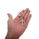 thumbnail image 5 of unbranded Llavero De Cruz Con Rhinestones Para Y Llaves Plateado, 5 of 8