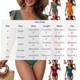 thumbnail image 2 of Ayolanni One-Piece Womens Swimsuits Mesh Sheer Push-Up Tummy Control Swimwear Solid Ruffled Low Back Casual Bathing Suit Green L, 2 of 4