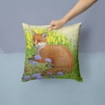 thumbnail image 2 of Carolines Treasures ASAD0788PW1414 Fox in Flowers by Sarah Adams Canvas Decorative Pillow  14Hx14W multicolor, 2 of 4