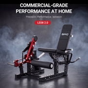 GMWD Leg Extension and Curl Machine LE08 2.0, Adjustable Leg Curl Machine with Plate Loaded, Seated Leg Extension and Lying Curl Machine for Home Gym, Leg Workout Equipment
