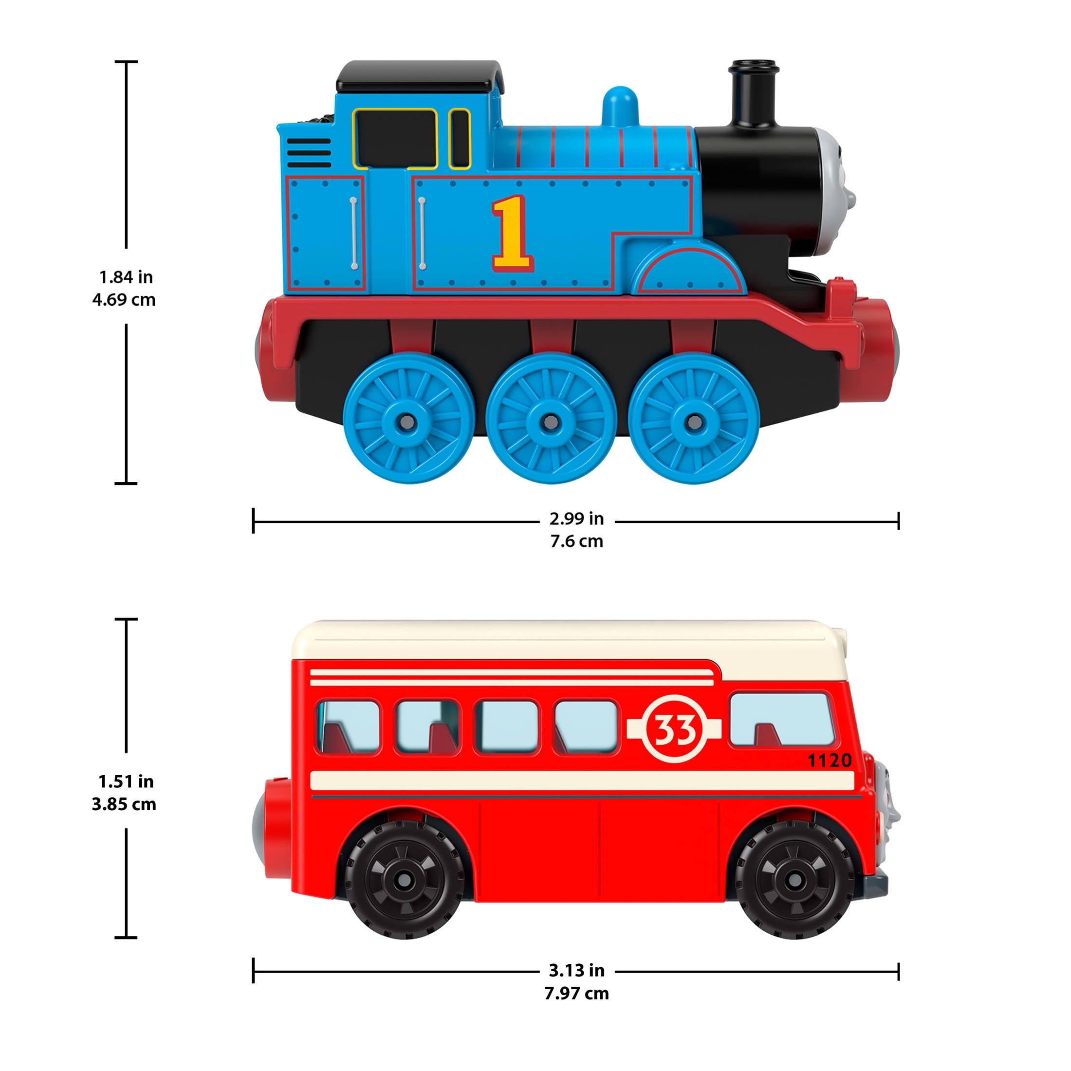Thomas & Friends by Fisher-Price Die-Cast Thomas Engine & Bertie Bus from Race Around Sodor