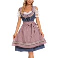 thumbnail image 1 of BJUTIR Robes d'Été pour Femmes Grande Taille Robe Allemande Col Carré Tablier Oktoberfest Fille, 1 of 9