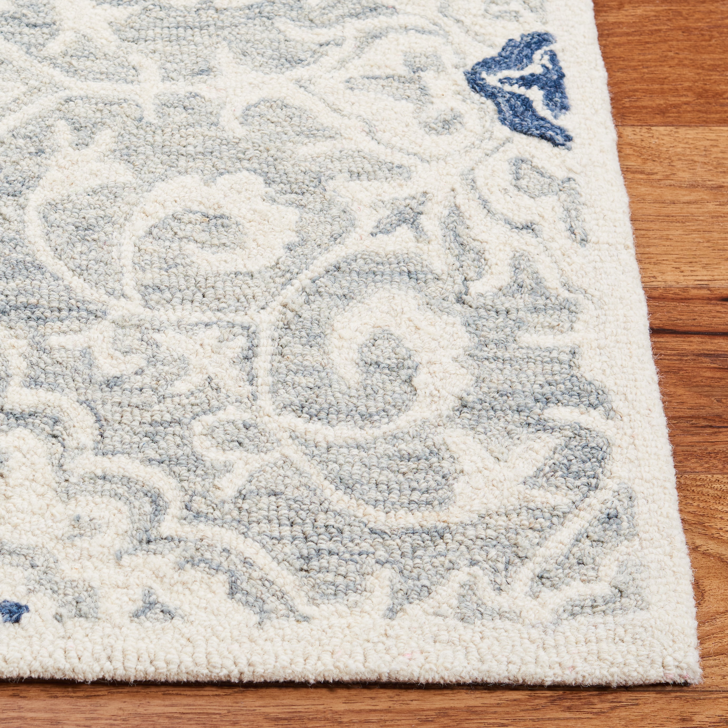 SAFAVIEH Roslyn Lalia Abstract Area Rug, Ivory/Blue, 6' x 9'