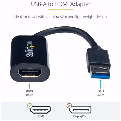 thumbnail image 5 of StarTech.com USB 3.0 to HDMI Adapter, USB to HDMI Monitor Converter for Windows, 1080P (no support for macOS/ChromeOS/Linux), 5 of 5