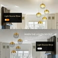 thumbnail image 2 of AFANQI 5-light ball-shaped restaurant glass chandelier, hallway hanging lighting fixture, 2 of 9