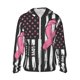 thumbnail image 1 of Balery Ribbon Breast Cancer Awareness Sudadera ligera de manga larga con capucha y protección solar UPF 50+ para hombre y mujer, ideal para pesca y running-3X-Large, 1 of 7