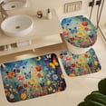 thumbnail image 6 of Watercolor Butterfly 4 Piece Shower Curtain Sets, with Non-Slip Rugs, Toilet Lid Cover And Bath Mat, for Bathroom Decor Set, 6 of 8
