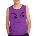 thumbnail image 4 of Kids Graphic Tank Top for Boys - Purple Anime Inspired Sleeveless Shirt with Cartoon Face - Boys Muscle Tee for Casual Wear - Playful & Cool Design,Size 14 T, 4 of 6