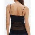 thumbnail image 3 of Yunliwuli Women's Slim Cami Tops Floral Print Spaghetti Strap Vest Cutout Front Cropped Camisole, 3 of 7