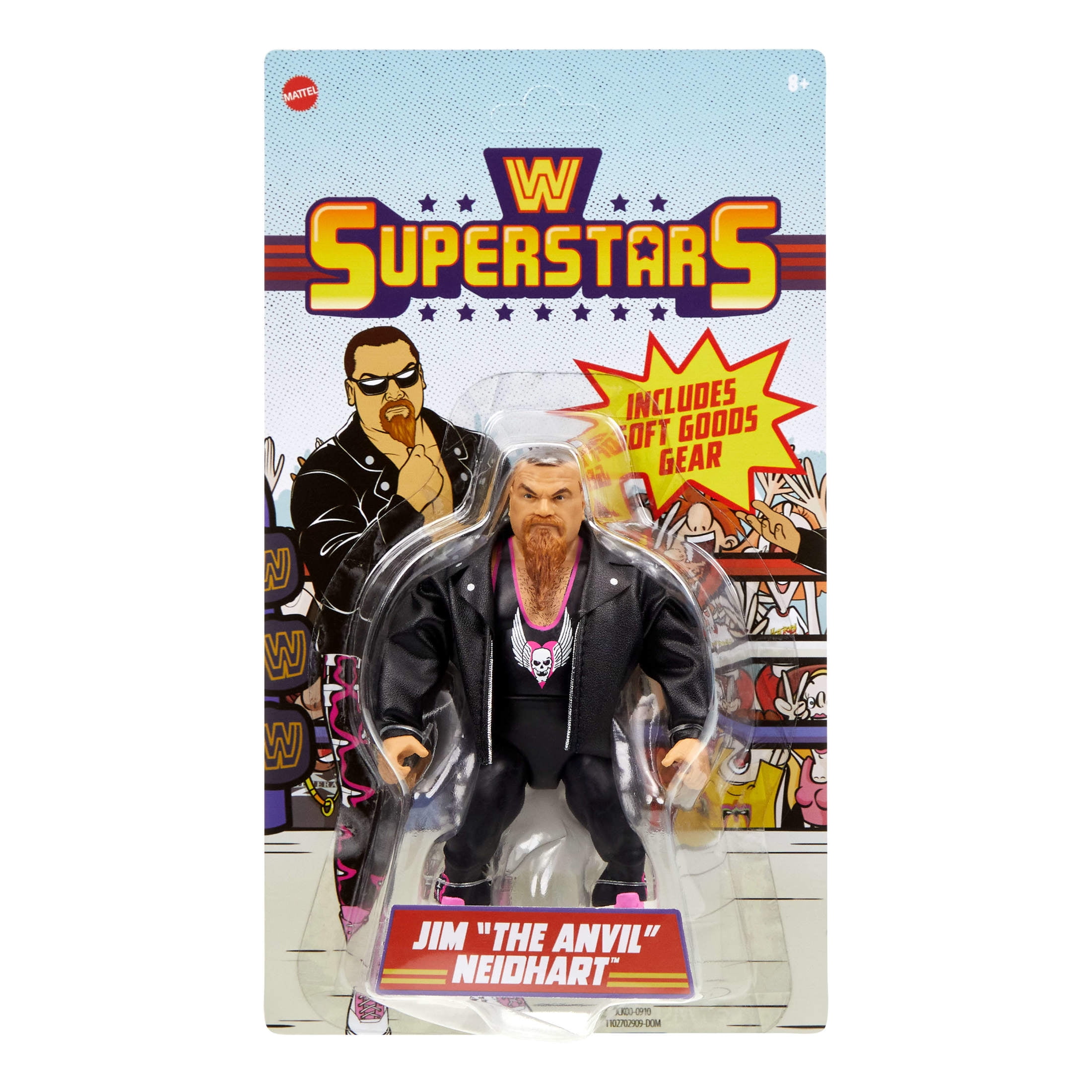 WWE Superstars Jim “The Anvil” Neidhart Action Figure Set, Series 12 Retro Collectible, 6-inch