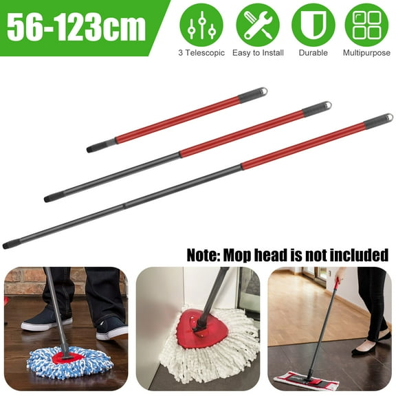 Spin Mop Rod 3-Section Replacement Pole Handle For O-Cedar EasyWring RinseClean