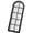 Floor To Ceiling -Black, variant on Plastic Dollhouses Window With Sanded Finish For Painting And Creative Play Scenes