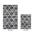 thumbnail image 4 of Better Trends 2-Piece Bathroom Rug Set, 17"x 24" & 24"x 40", 100% Cotton Soft, Water Absorbent, Non-Slip, Machine Washable – Ideal for Sink, Tub, Shower, or Bathroom Entry – Savio Collection - Gray, 4 of 6