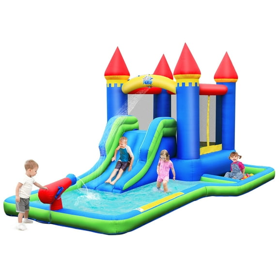 Infans Inflatable Bouncer Climbing Slide Bounce House Water Park BallPit Without Blower