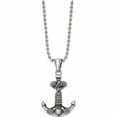 thumbnail image 3 of Stainless Steel Antiqued And Polished Anchor 24In Necklace (24 X 26.01) Made In China -Jewelry By Sweet Pea, 3 of 8