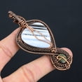thumbnail image 4 of Natural Owhyee Opal, Labradorite Handmade Copper Wire Wrap Pendant 3.54, 4 of 4