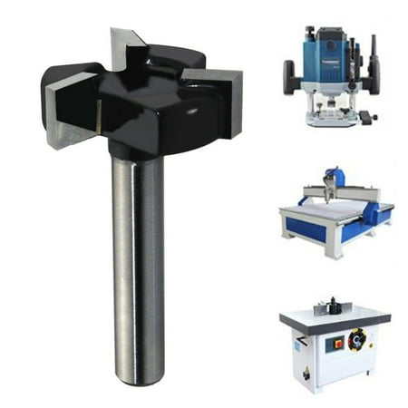 

Three-tooth T-knife 1/4 handle woodworking milling cutter black cutting tool
