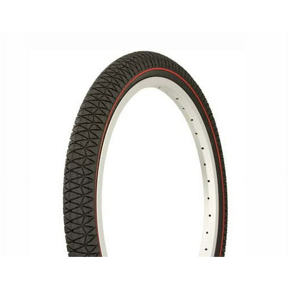 Tire Duro 20" x 1.95" Black/Red Side Line. bike tire, lowrider bike tire, lowrider bicycle tire, bmx bike tire,cruiser bike tire