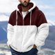 thumbnail image 2 of Men's Personalized Casual Printing Long Sleeve Zipper Sweater Thick Cotton Suit WinterXL, 2 of 5