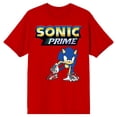 thumbnail image 1 of Sonic T-shirt Homme Rouge à Manches Courtes Col Rond Art Personnage Prime-TTG, 1 of 3