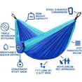thumbnail image 2 of ASTRAEA Camping Hammock for Kids, Portable Kids Hammock with Tree Straps & Carabiners, Kids Camping Gear for Indoor/Outdoor Use, Blue, 2 of 6