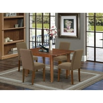 East West Furniture Dining Room Set Mahogany, MLAB5-MAH-18