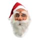 thumbnail image 1 of Santa Claus Mask Dress Up Role Play With Hat, Christmas Father Christmas Mask Latex Head Cover, 1 of 5