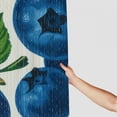 thumbnail image 3 of Jiayy Blueberries Leaf Pattern Shower Curtain Set Home Bathtubs Bathroom Curtain Decoration with Hooks 60x72, 3 of 7