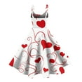 thumbnail image 4 of Valentine's Day Party Dress For Women 2026 Spring Summer Casual Swing A Line Sleeveless Dress Red 2XL, 4 of 4