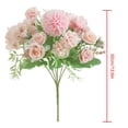 thumbnail image 2 of Decoración floral para el hogar ramo de flores rosas artificiales boda tela de seda nupcial ramo de flores falsas, rosa claro 3 Piezas Yuarrent HA6621-02B*3, 2 of 5